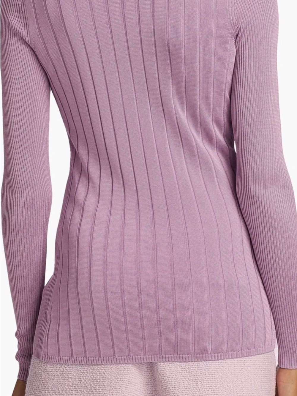 St. John Collection Lilac Ribbed Sweater and Cardigan Set. Worn twice. - Picture 5 of 14